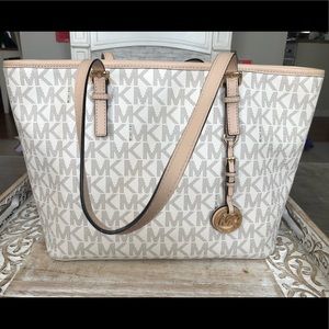 Michael Kors Signature White Tote